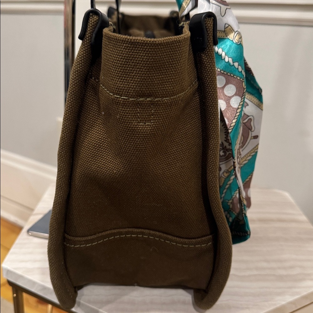 Marc Jacobs Bag Signet Canvas Olive Green Logo Tote - Picture 8 of 17